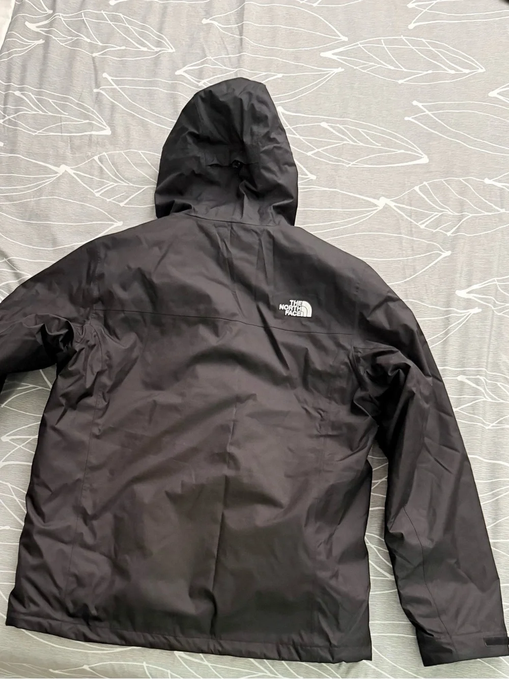 The North Face Black Hooded Rain Coat